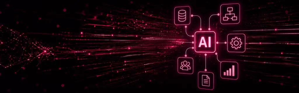 AI technology and digital automation concept